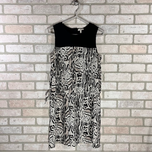 Joie Floreal Silk Sleeveless Dress in Caviar Size S - Picture 3 of 12